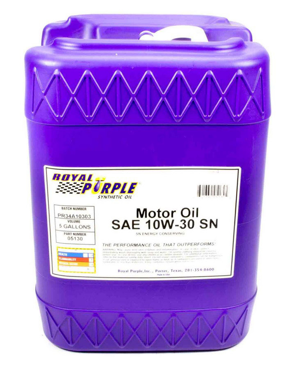 Royal Purple Synthetic Motor Oil 5Gal 10W30 - ROY05130