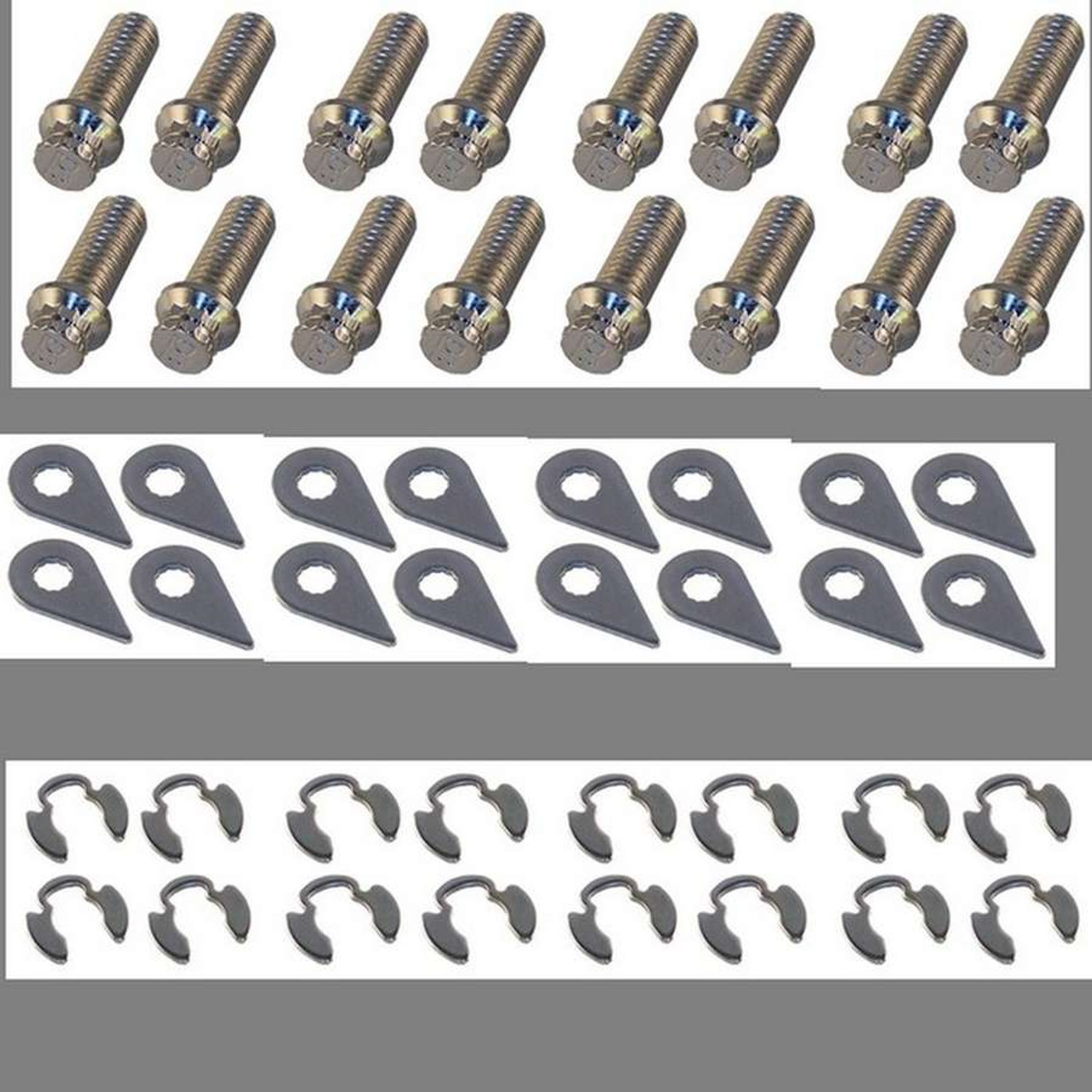 Stage 8 Header Bolt Kit - 12pt. 3/8-16 x 1in (16) - SGE8932