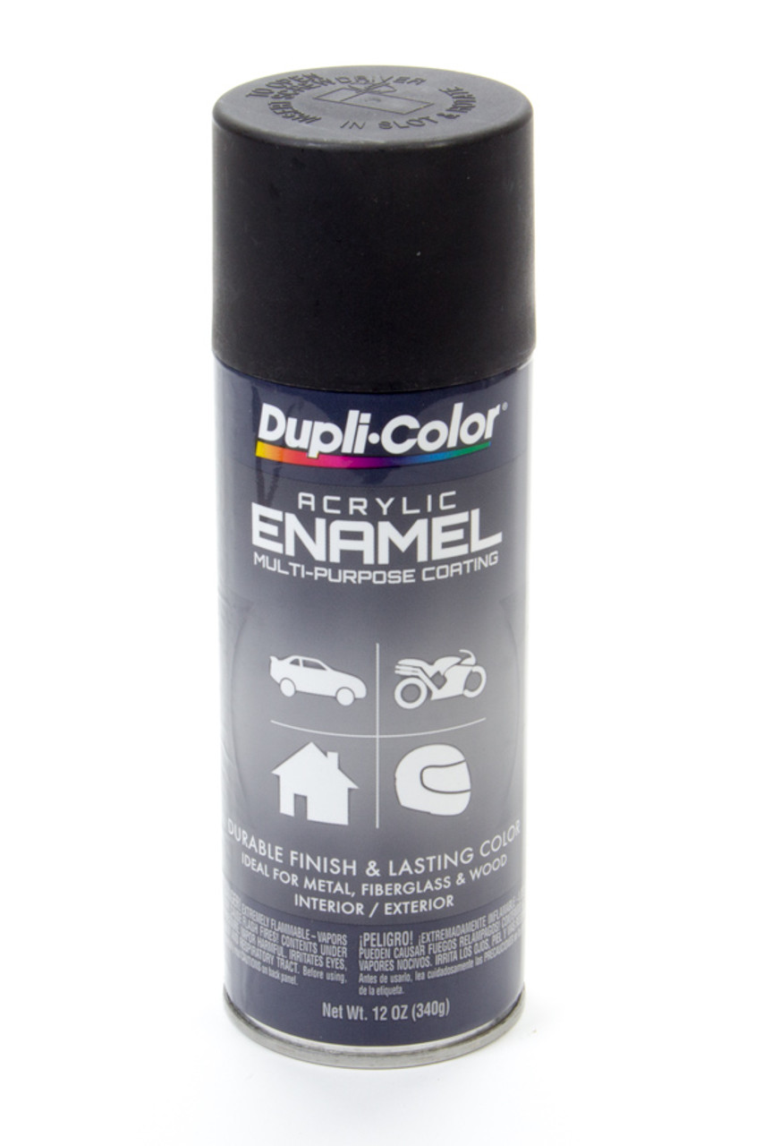 Dupli-Color Flat Black Enamel Paint 12oz - SHEDA1605