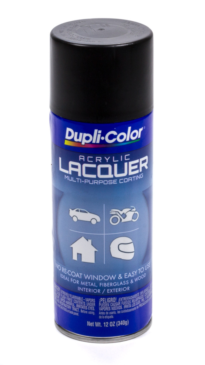 Dupli-Color Semi Gloss Black Lacquer Paint 12oz - SHEDAL1608