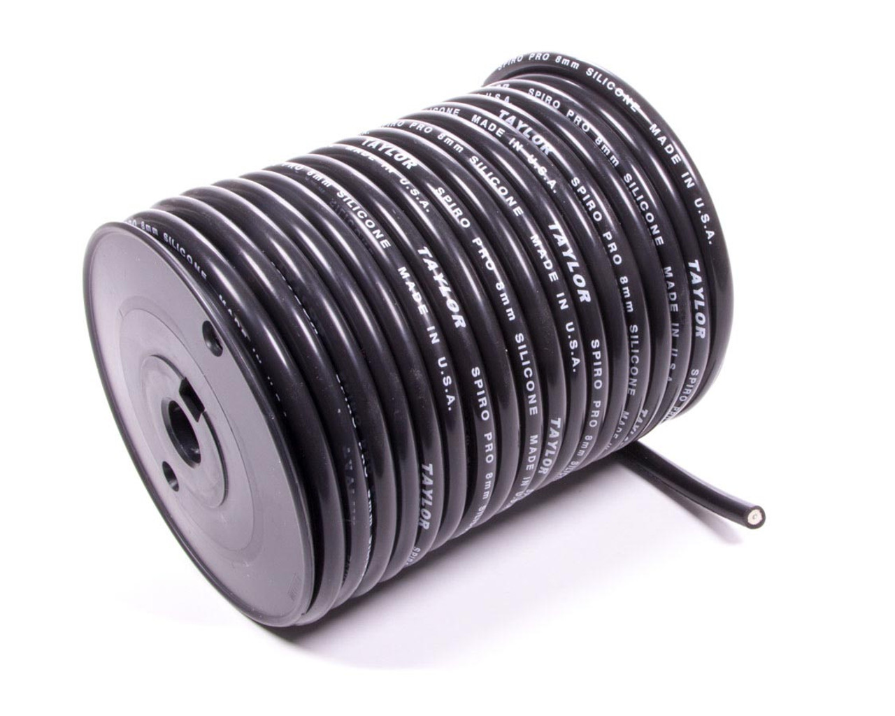 Taylor / Vertex 100' Spool 8mm Black Spiro Wound Plug Wire - TAY35072