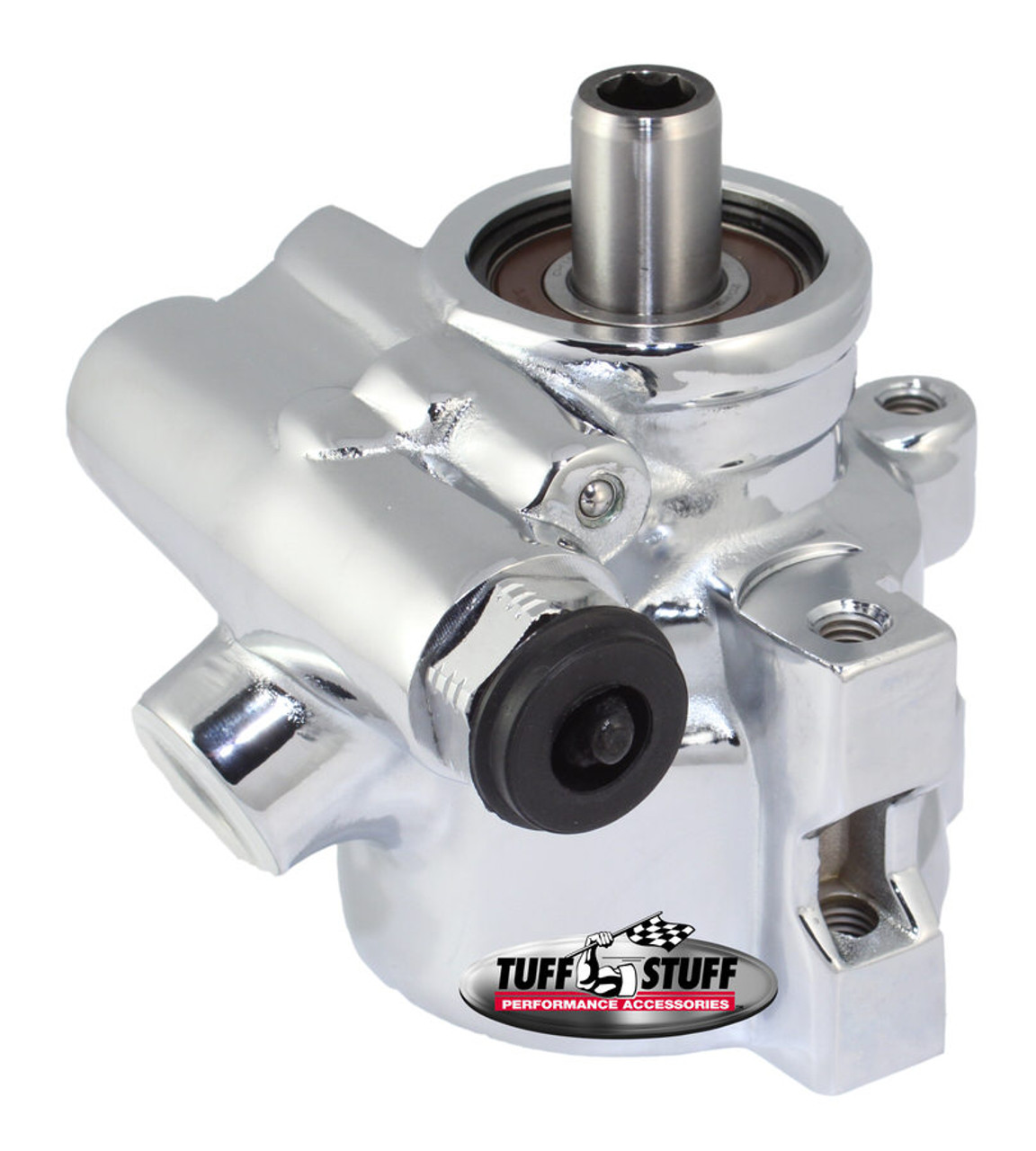 Tuff-Stuff Type II Power Steering Pump Chrome GM Pressure - TFS6175ALD-1