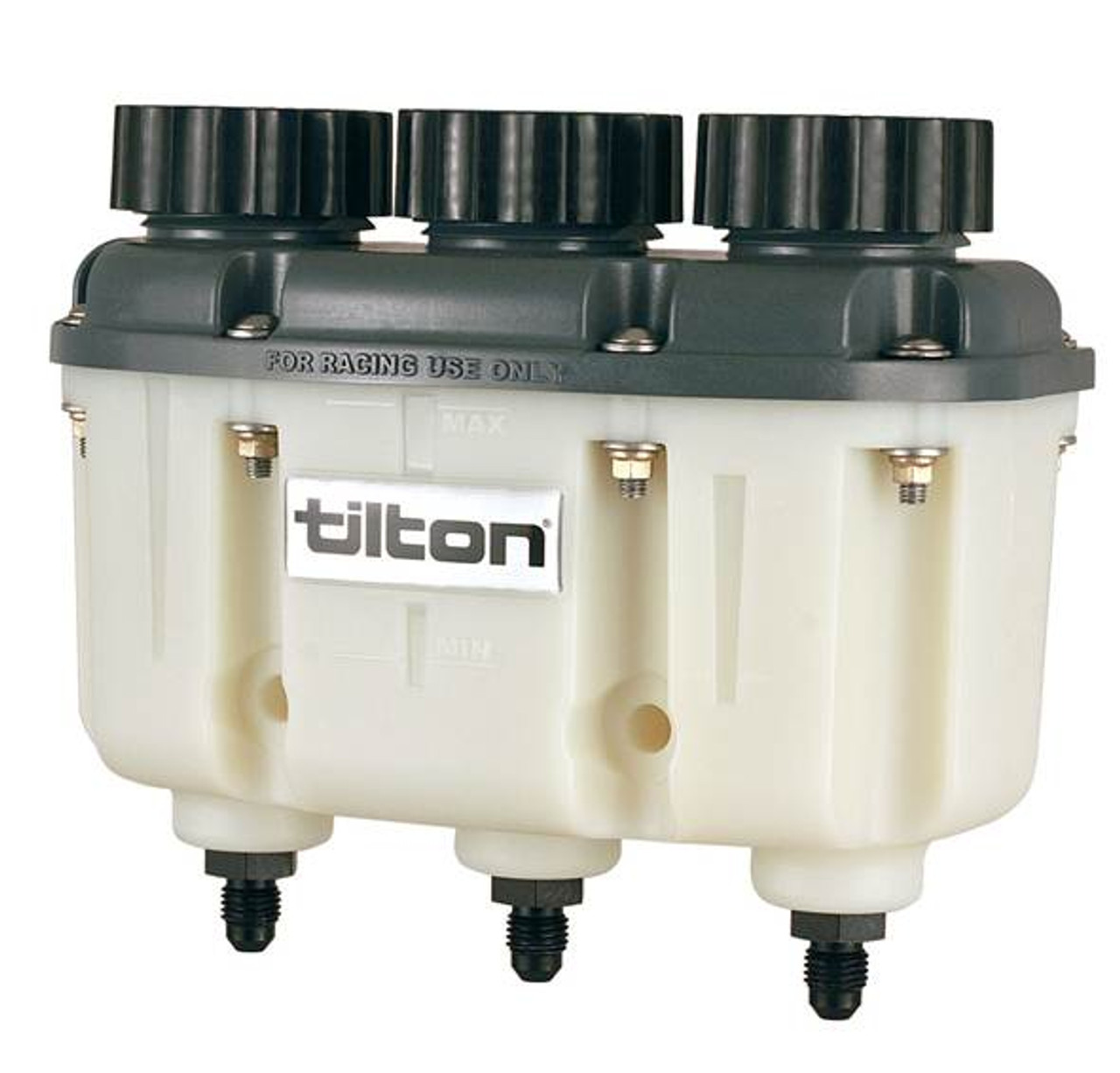 Tilton Reservoir Plastic 3-Chamber AN-4 Fittings - TIL72-577