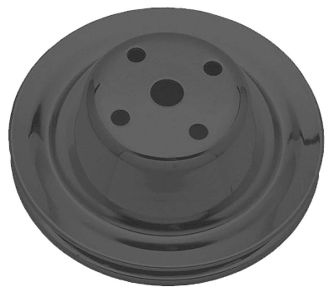 Trans-Dapt SBC LWP Water Pump Pulley 1 Groove Black - TRA8604