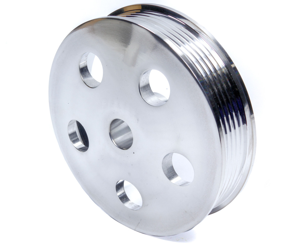 Unisteer Serpentine Pulley - Polished Aluminum - UNI8020710