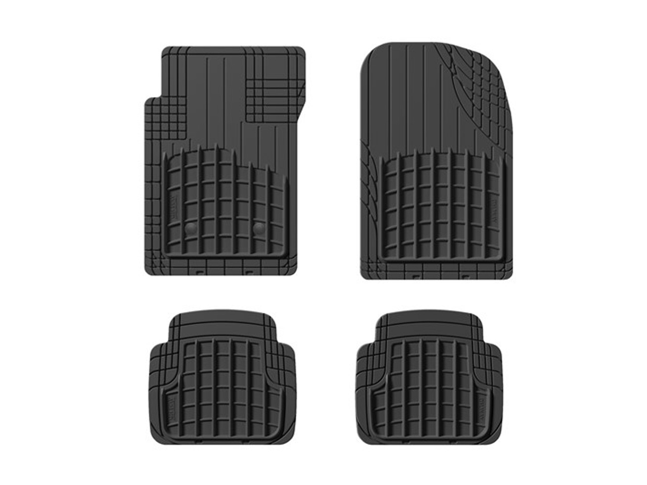 WeatherTech Universal Floor Mats Front & Rear Black - WEA11AVMSBHD