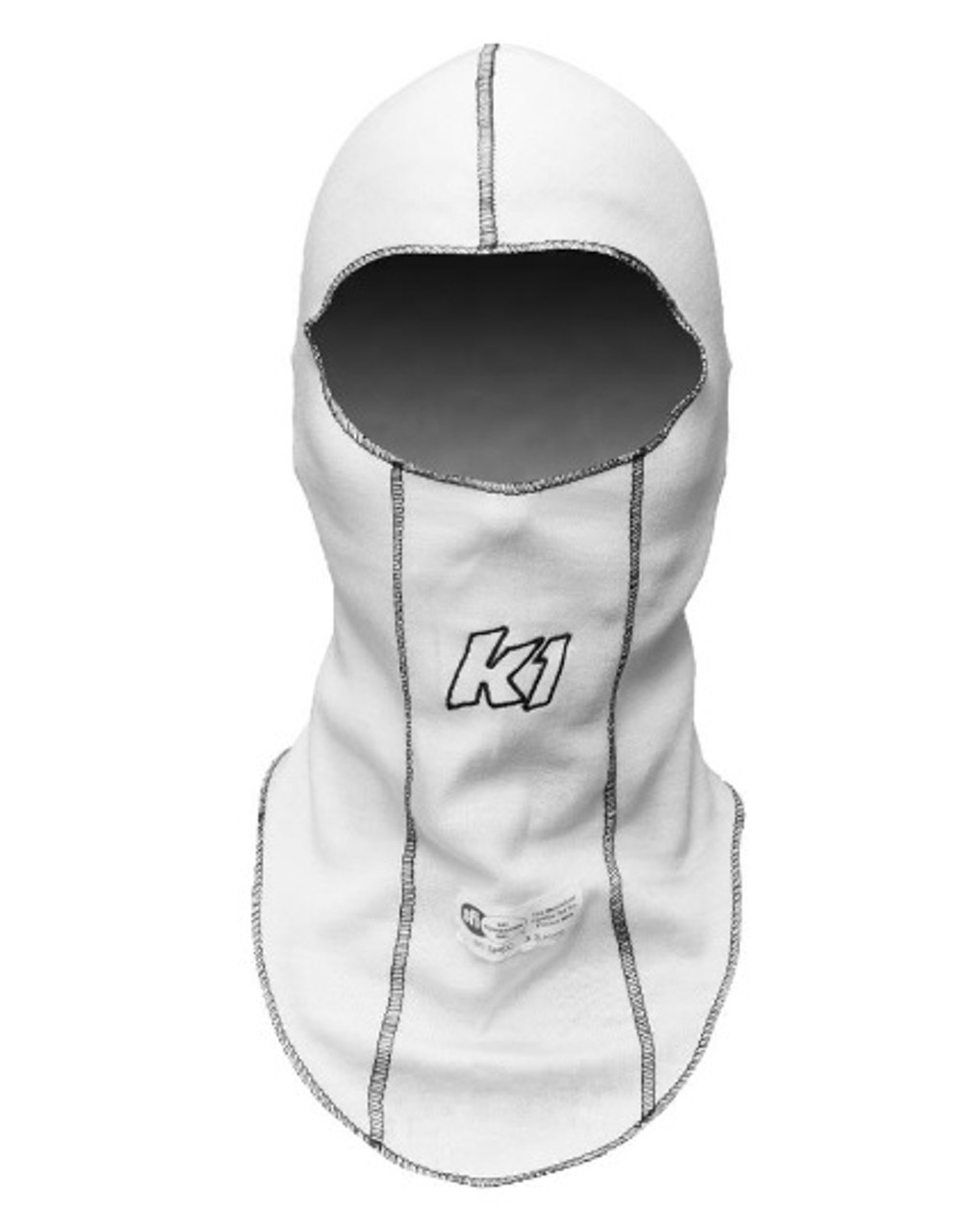 K1 Racegear Balaclava Head Sock White Single Layer - K1R26-SLH-W