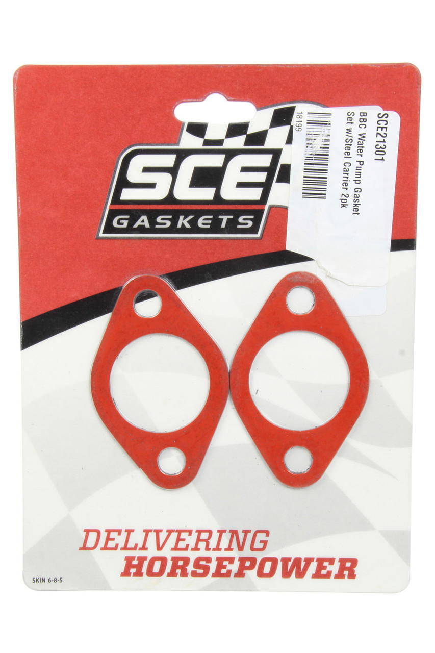 SCE BBC Water Pump Gasket Set w/Steel Carrier 2pk - SCE21301