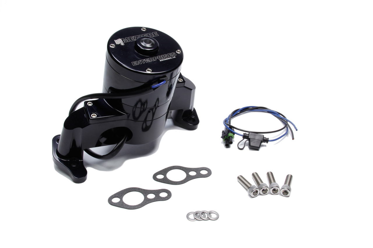 Meziere SBC Billet HD Electric Water Pump - Black - MEZWP101SHD