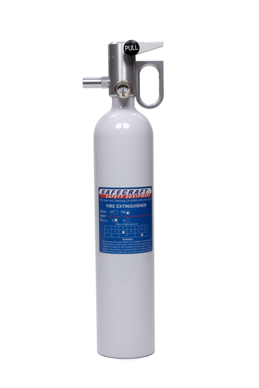 Safecraft Fire Extinguisher 3lb White Novec - SFCPB3W