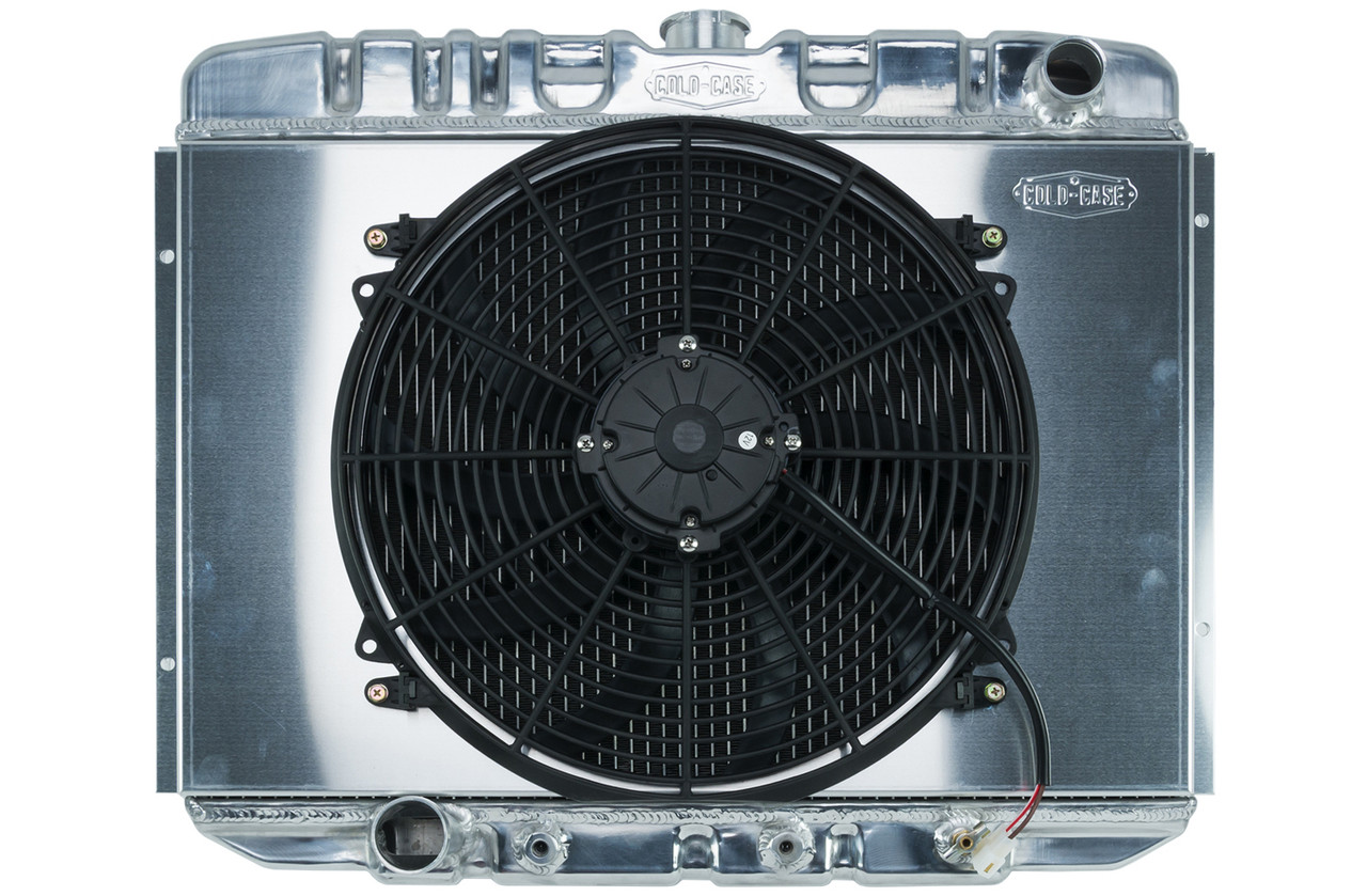 Cold Case COLD CASE RADIATORS 67-70 Mustang BB 24in Ra diator & 16 Fan Kit AT - CCRFOM588AK - CCRFOM588AK