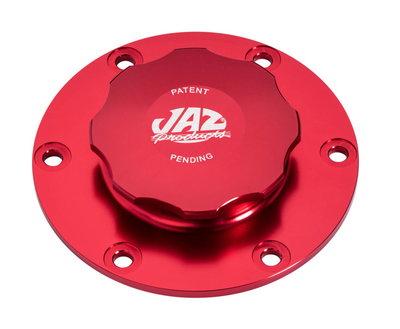 Jaz Billet Alm Threaded Cap Assembly 6-Bolt Red - JAZ391-725-06
