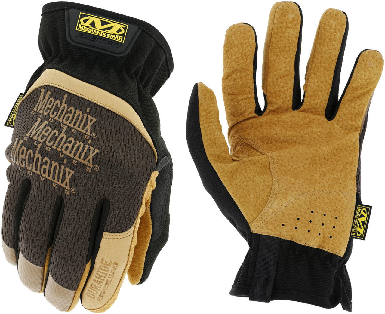 Mechanix Glove FastFit Leather Large Tan/Black - AXOLFF-75-010