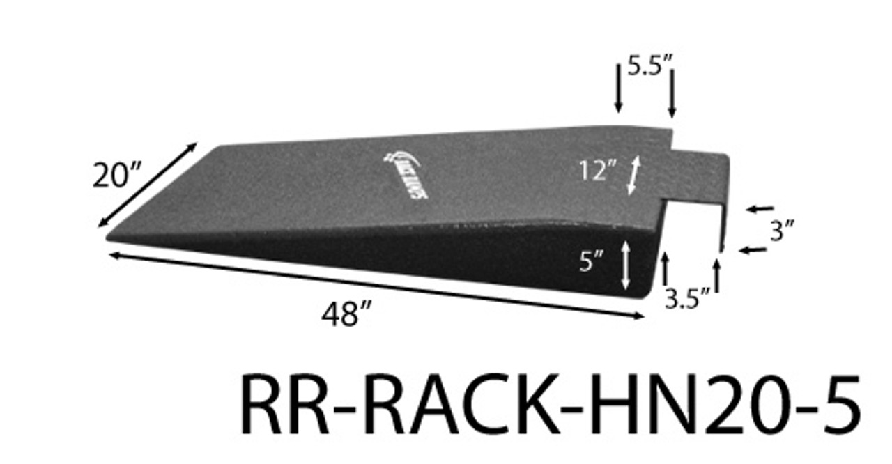 Race Ramps Race Ramps Hook Nosed Ra mps 20in Wide 5in High - RMPRR-RACK-HN20-5
