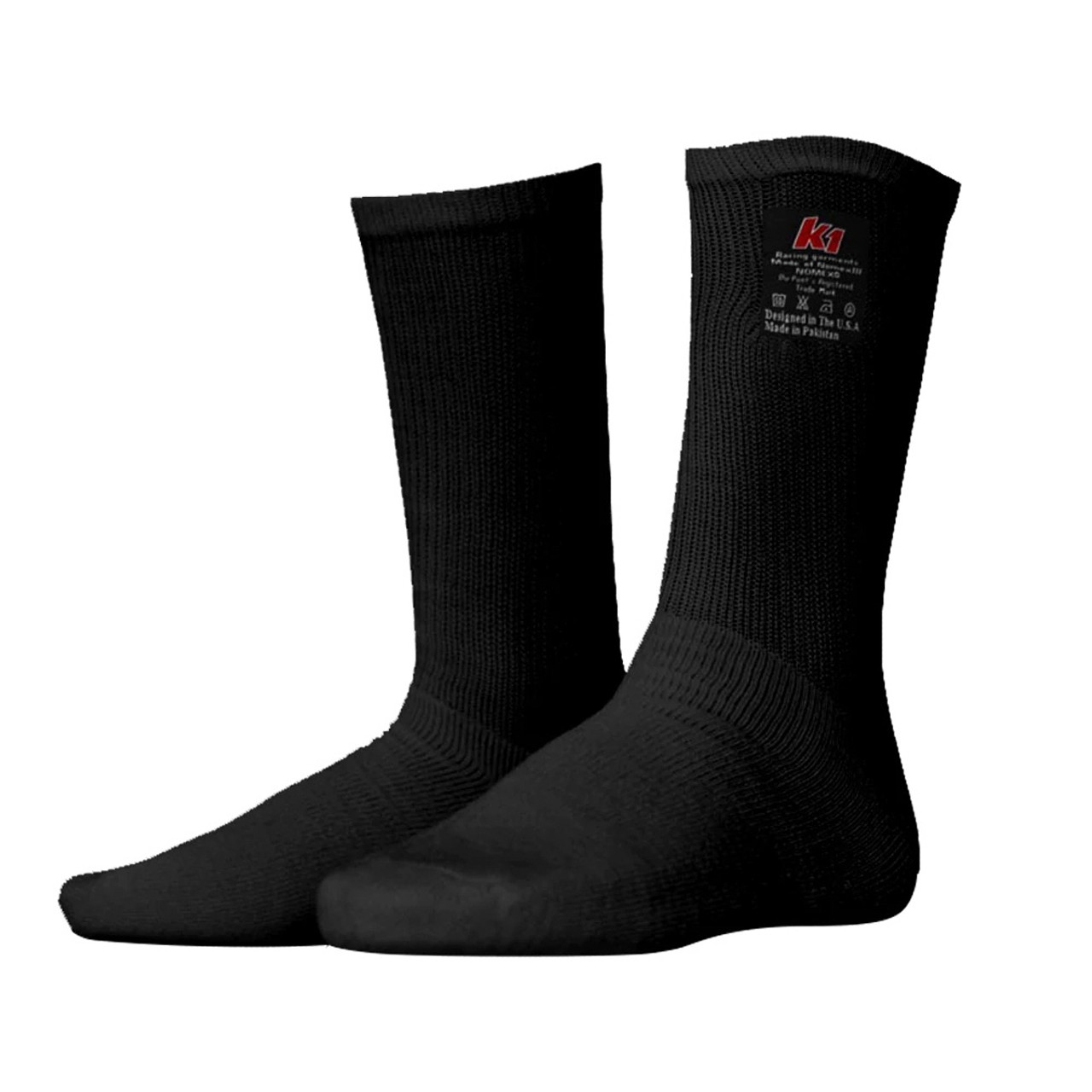 K1 Racegear Socks Nomex K1 Black Large/X-Large - K1R26-NSO-N-LXL