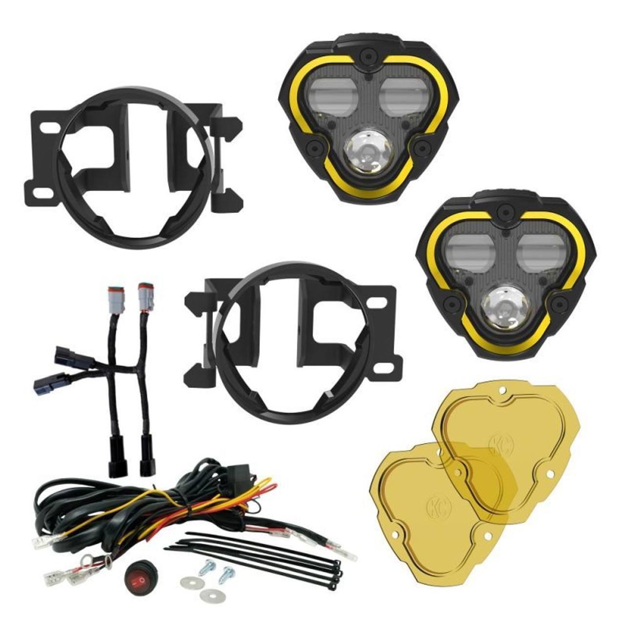 KC Hilites Flex Era 3 Dual Mode SAE Fog Light Kit Pair - KCH97154