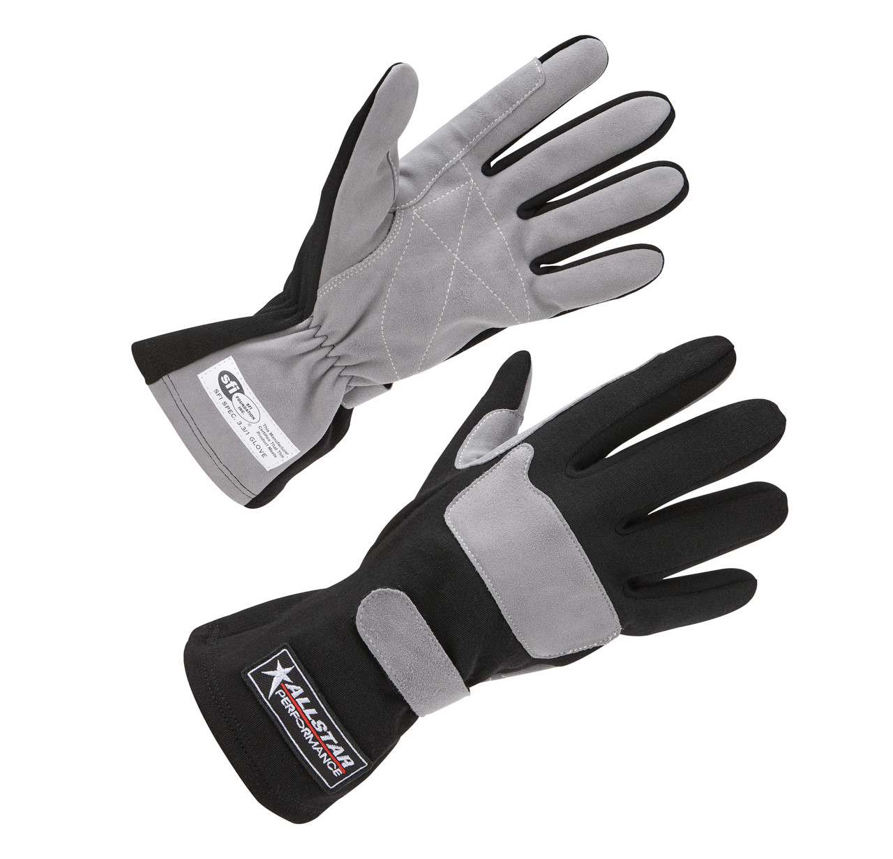 Racing Gloves SFI 3.3/1 S/L Black/Gray Small