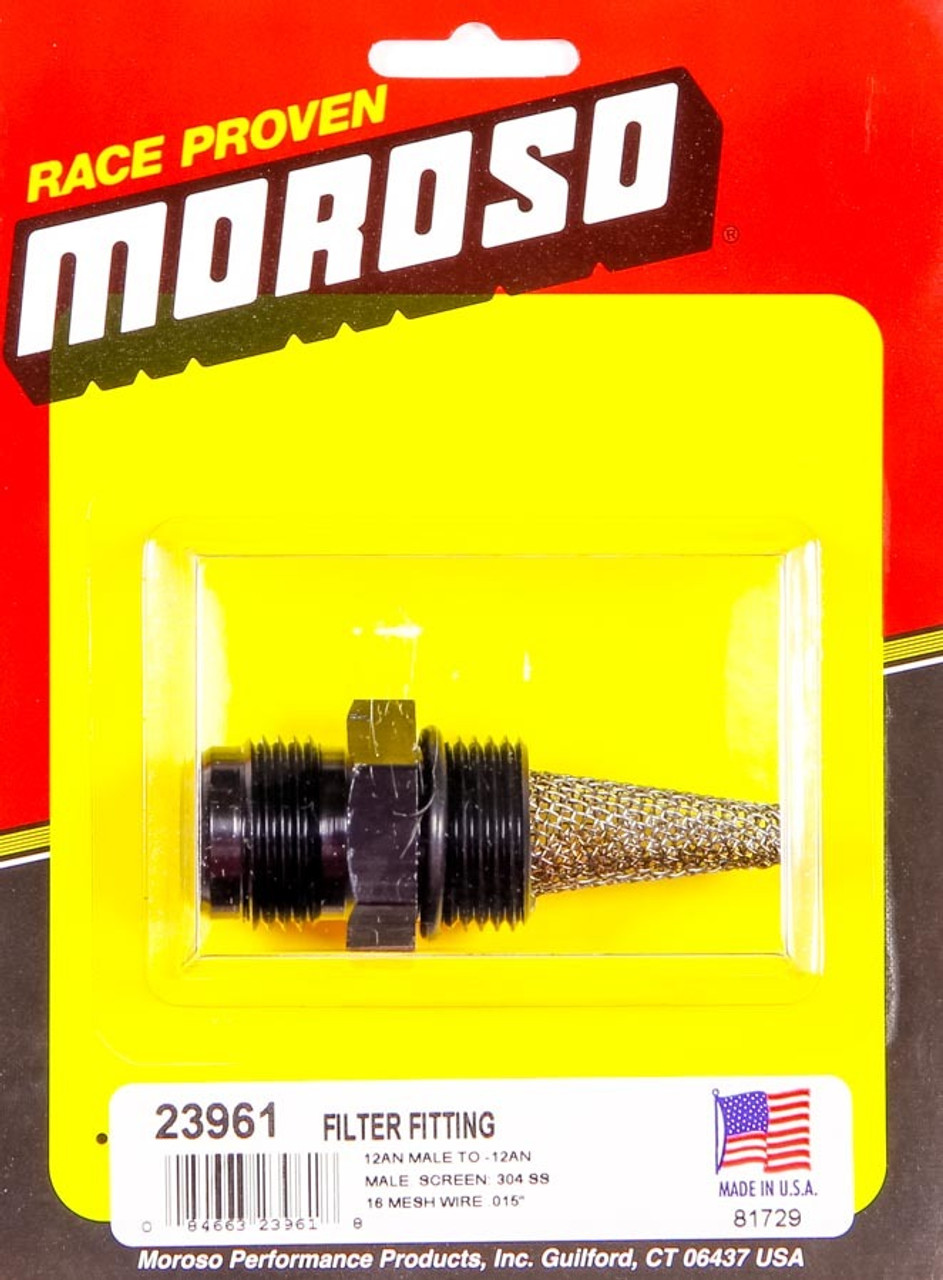 Moroso Filter Fitting - -12AN Male to -12AN Male