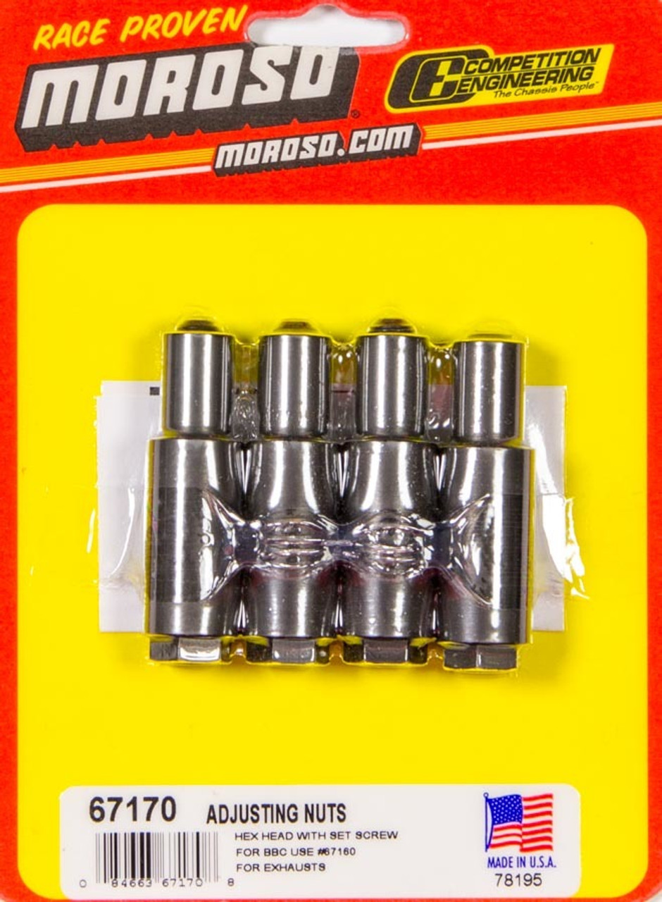 Moroso 7/16in. Rckr Studs Adj. Nut (4 Pack)