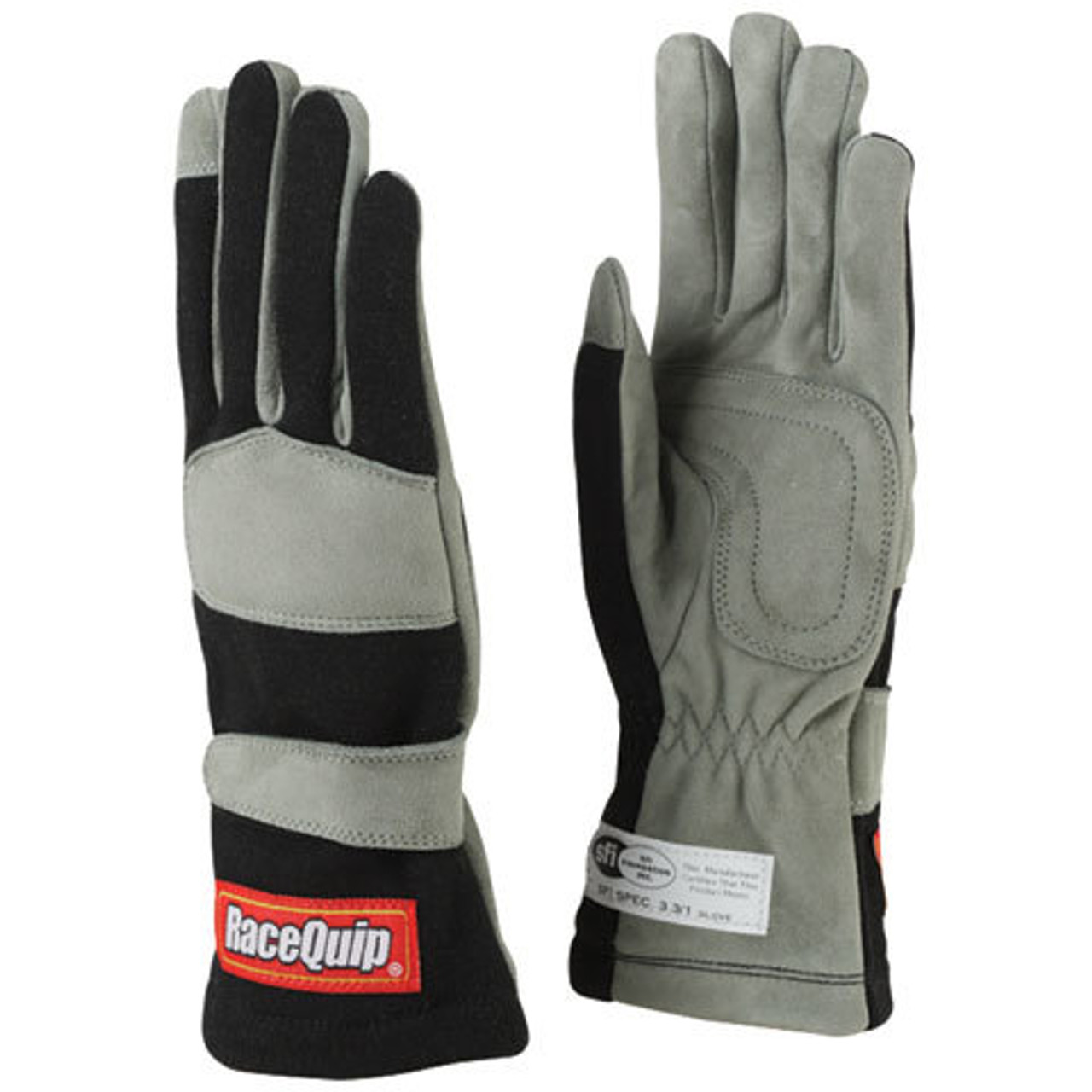 RaceQuip Gloves Single Layer Large Black SFI