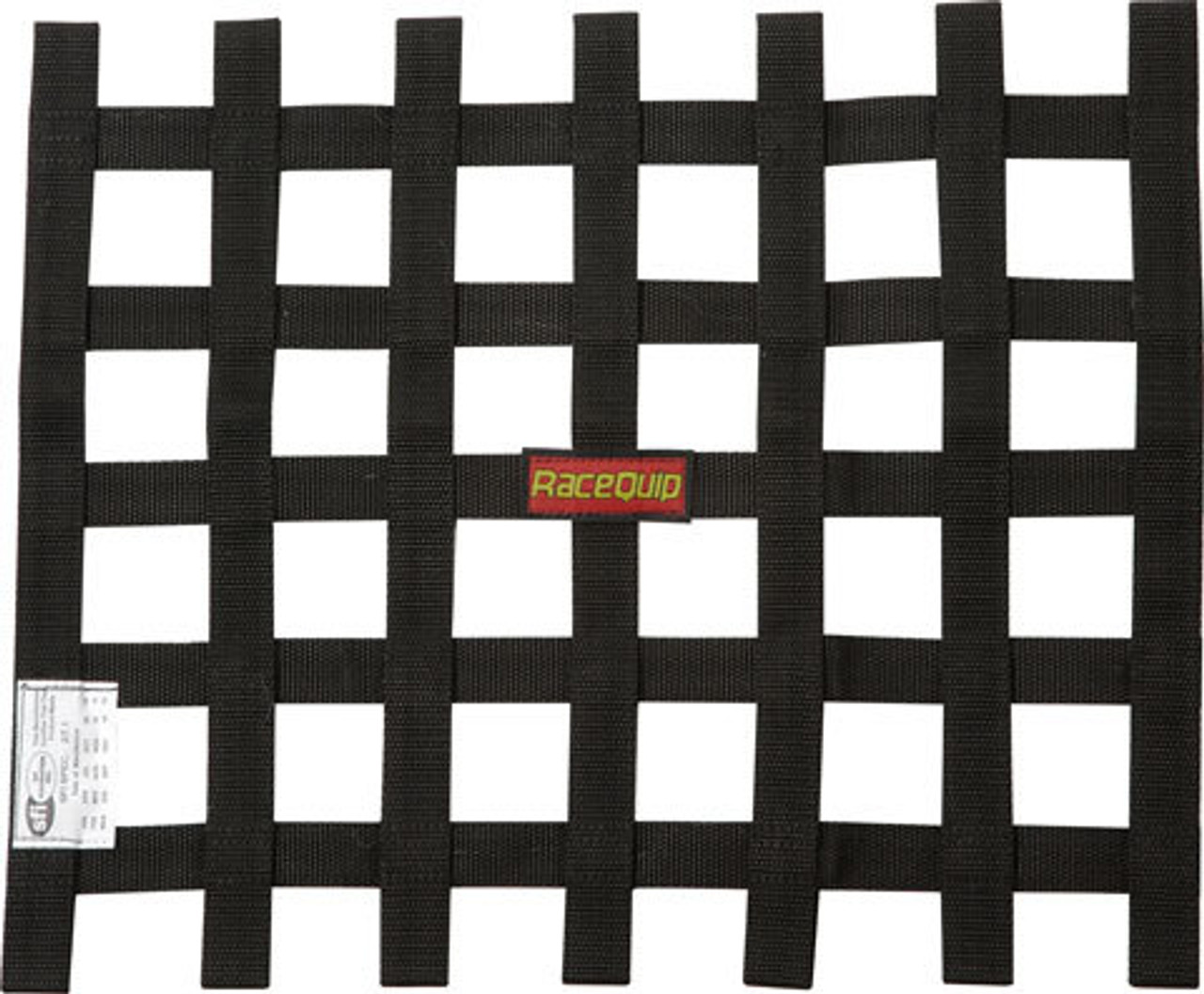 RaceQuip Ribbon Net 18x18 SFI Black