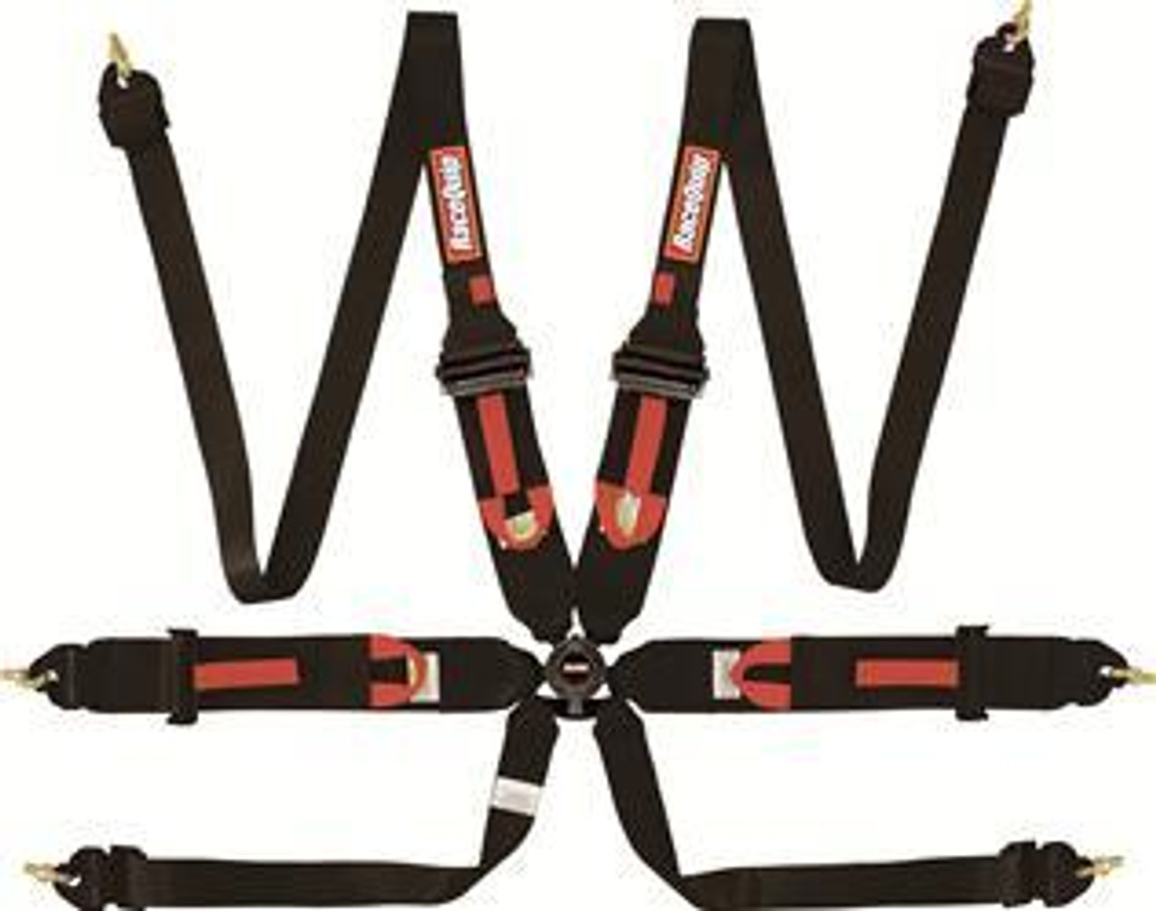 RaceQuip 6pt Harness Camlock P/U Lap Black HNR FIA