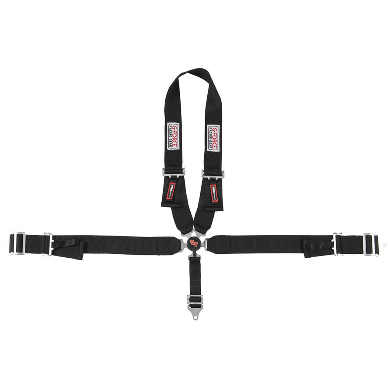 G-Force 5pt Harness Camlock Black U Shoulder Pull-Dn