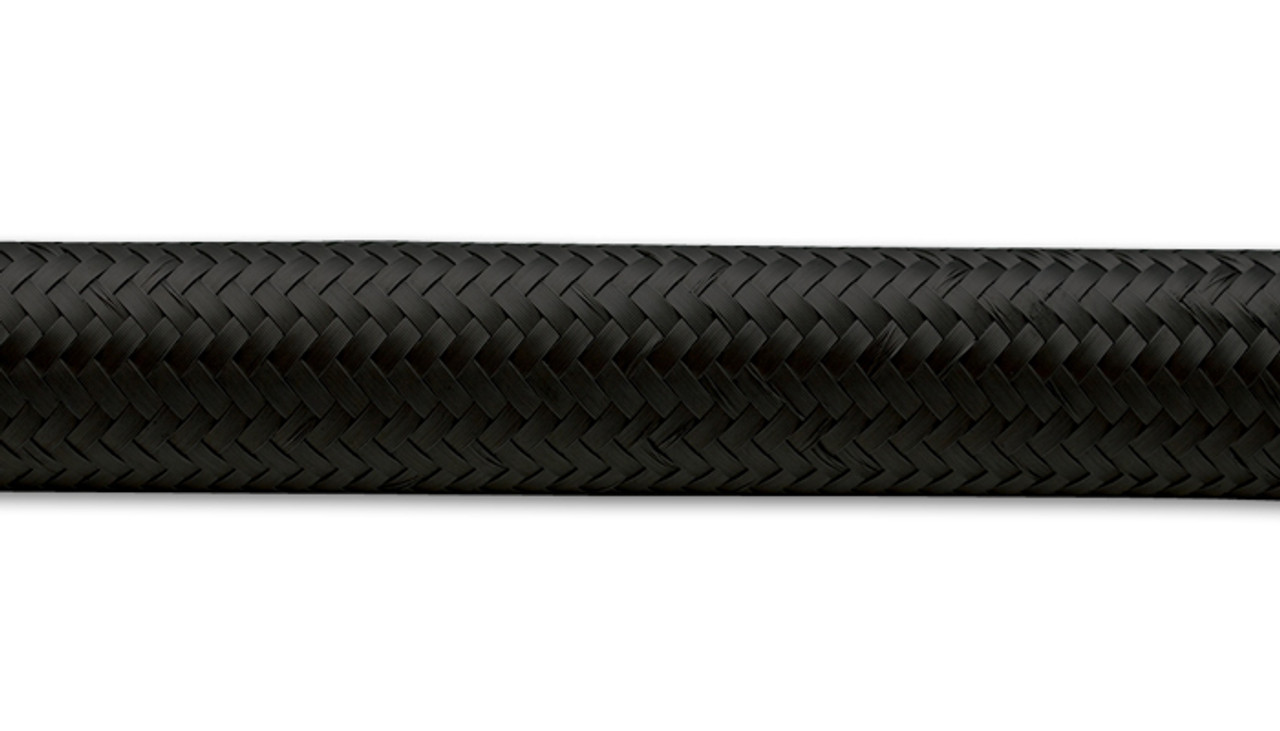 Vibrant Performance 50ft Roll of Black Nylon Braided Flex Hose -6AN