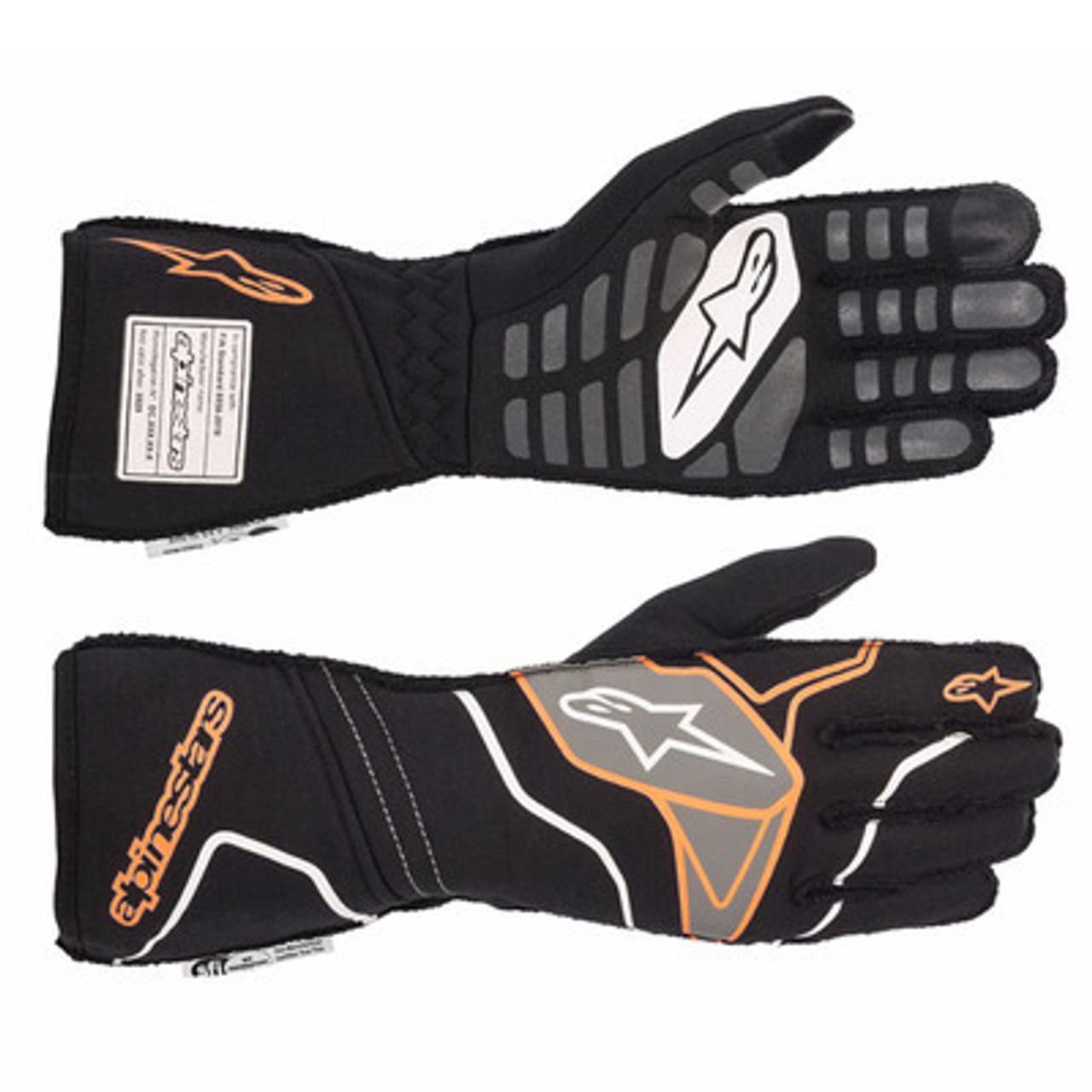 Alpinestars USA Gloves Tech 1-ZX Black / Orange X-Large