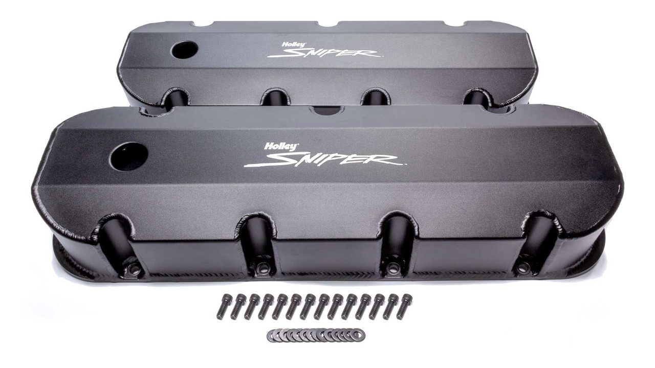 Holley Sniper Fabricated Valve Covers  BBC Tall