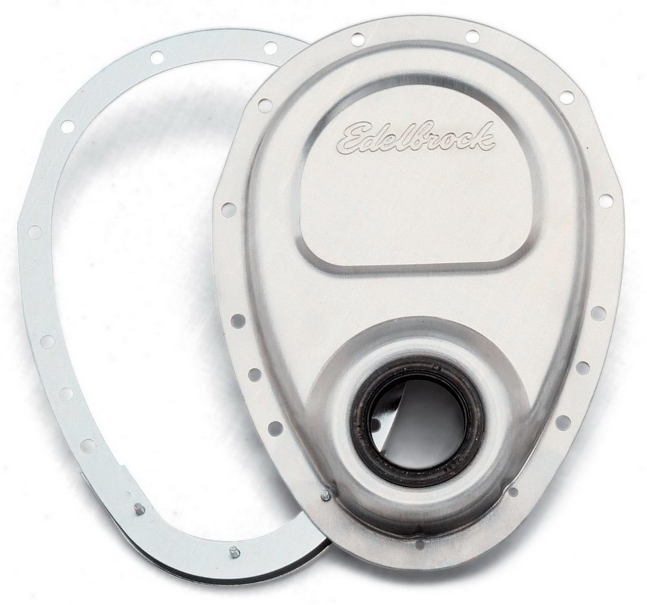 Edelbrock SBC Aluminum Timing Cover - 2 Piece