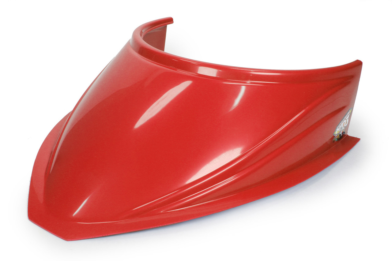 Fivestar MD3 Hood Scoop 5in Tall Curved Red