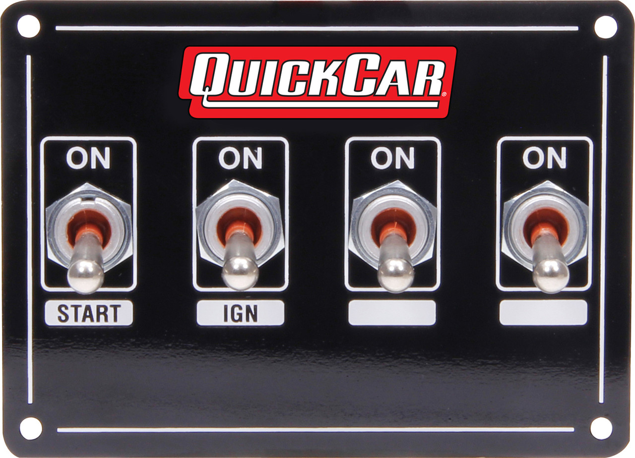 QuickCar Racing Products Ignition Panel Extreme 4 Switch w/ Pigtail