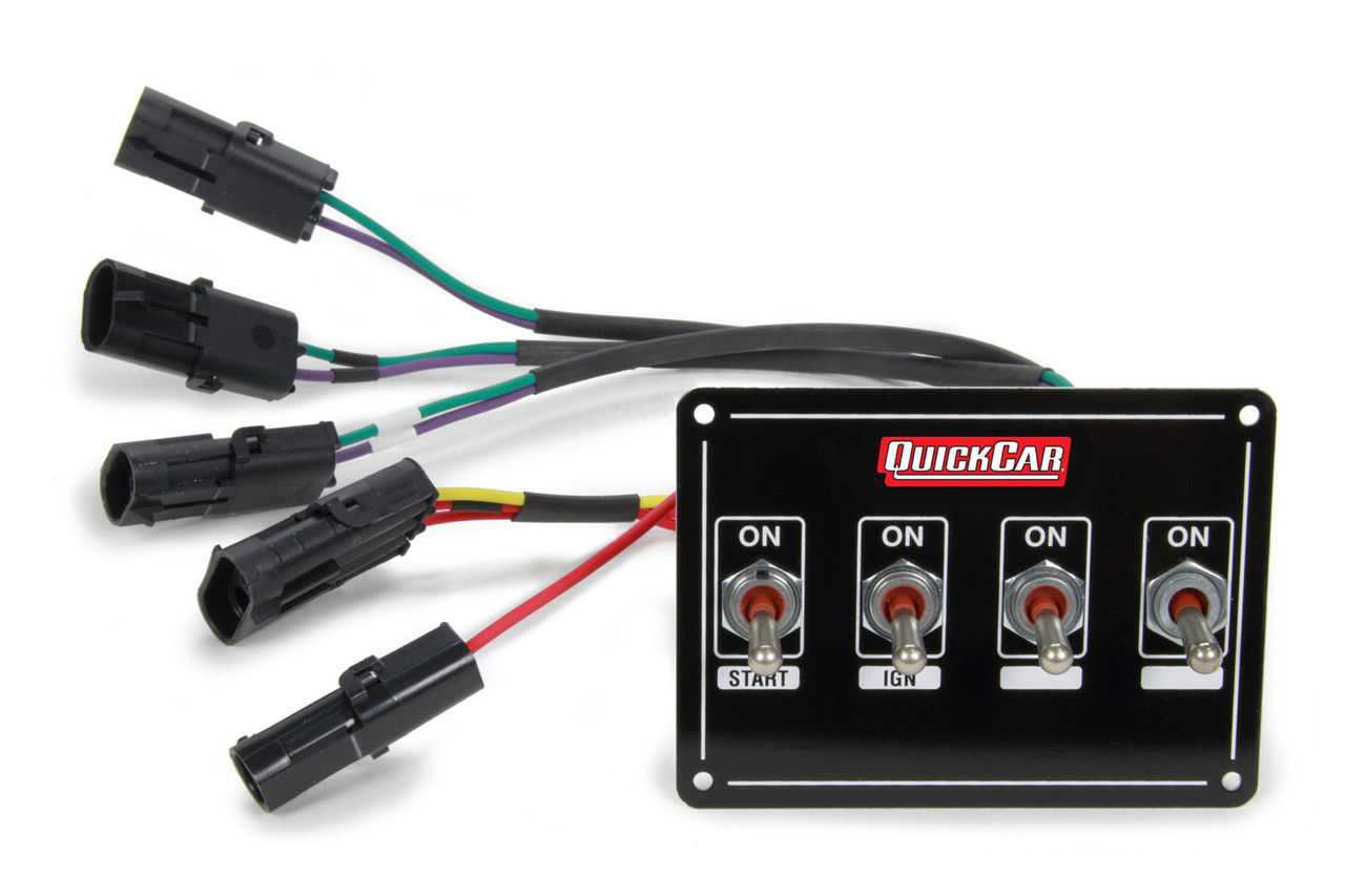 QuickCar Racing Products Ignition Panel Extreme 4 4-Switch Dual Mag. Pckup