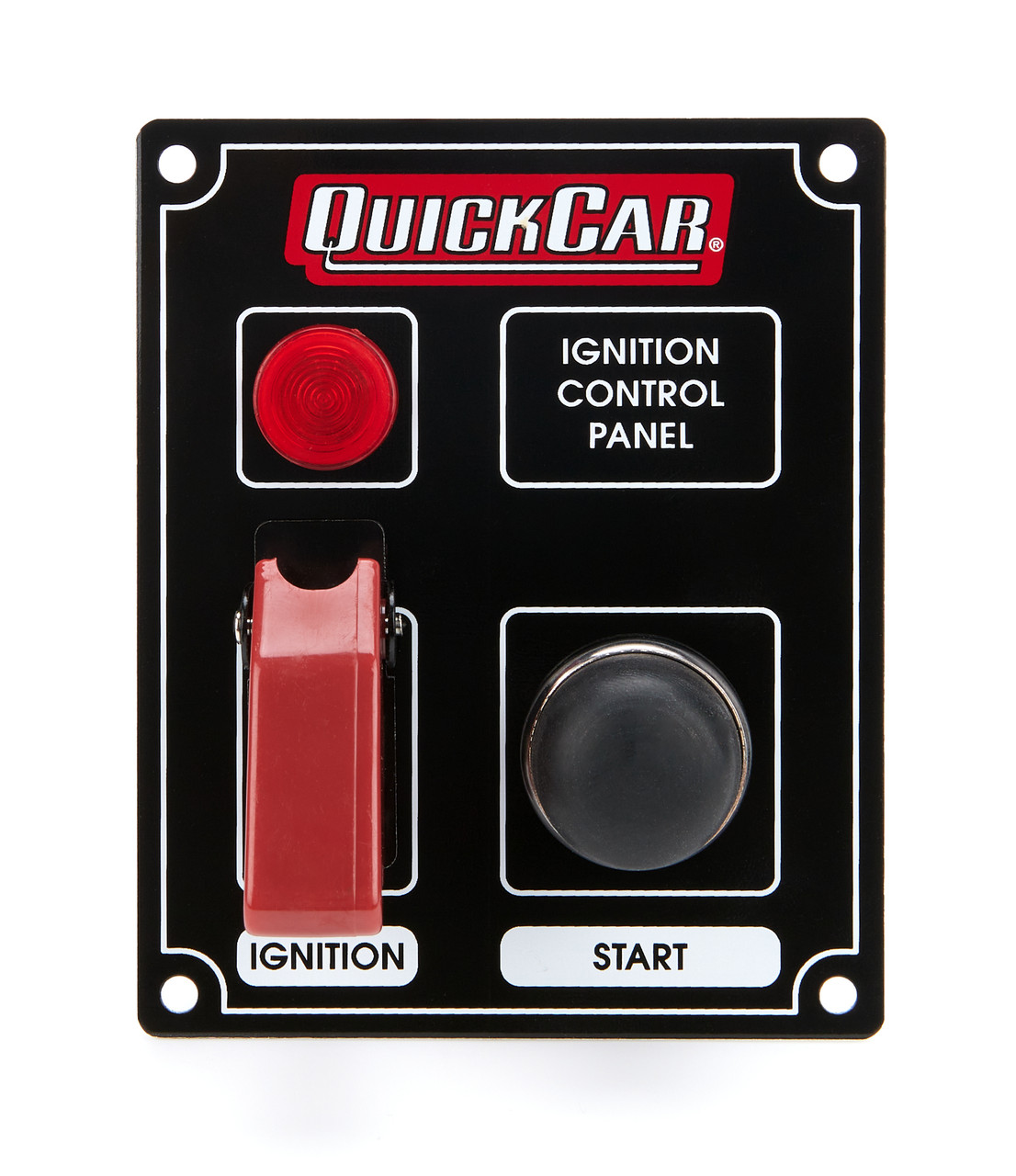 QuickCar Racing Products Ignition Panel Black w/ Flip Switch & Lights