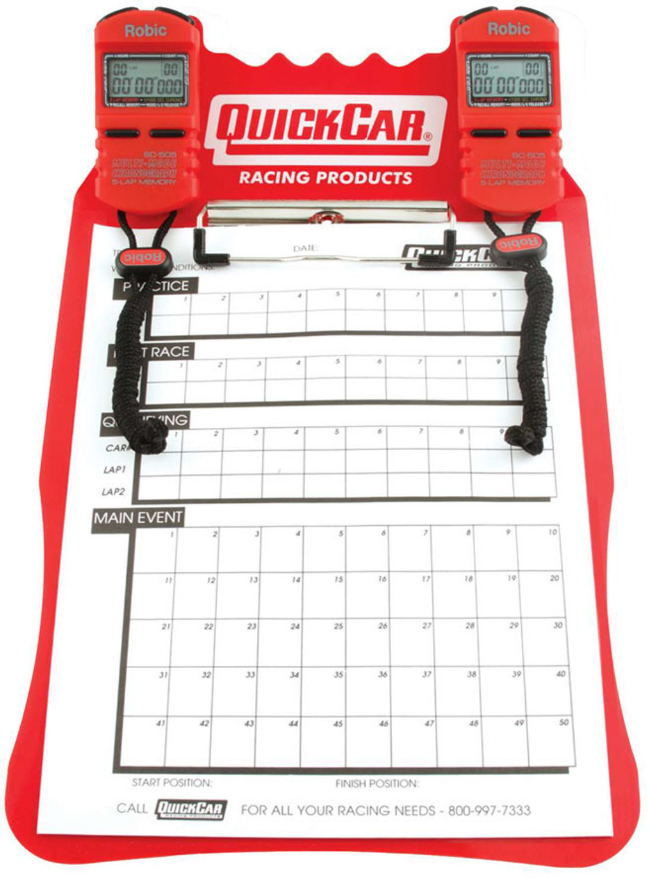 QuickCar Racing Products Clipboard Timing System Red