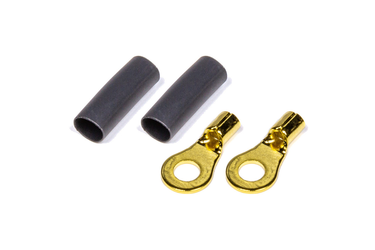 QuickCar Racing Products Ring Terminal #8 14-16 GA. Pair w/Heat Shrink