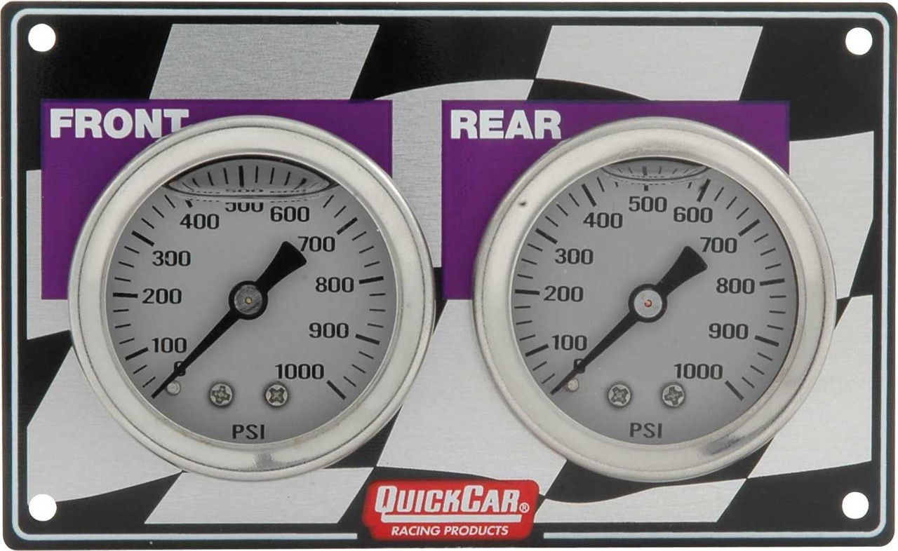 QuickCar Racing Products Mini Brake Bias Gauge Panel Horizontal