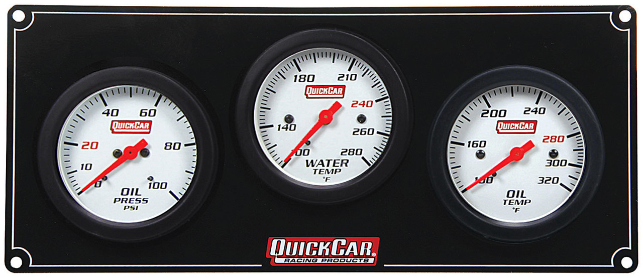 QuickCar Racing Products 3 Gauge Extreme Panel OP/WT/OT