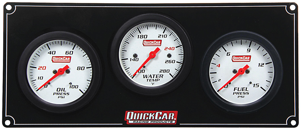 QuickCar Racing Products 3 Gauge Extreme Panel OP/WT/FP