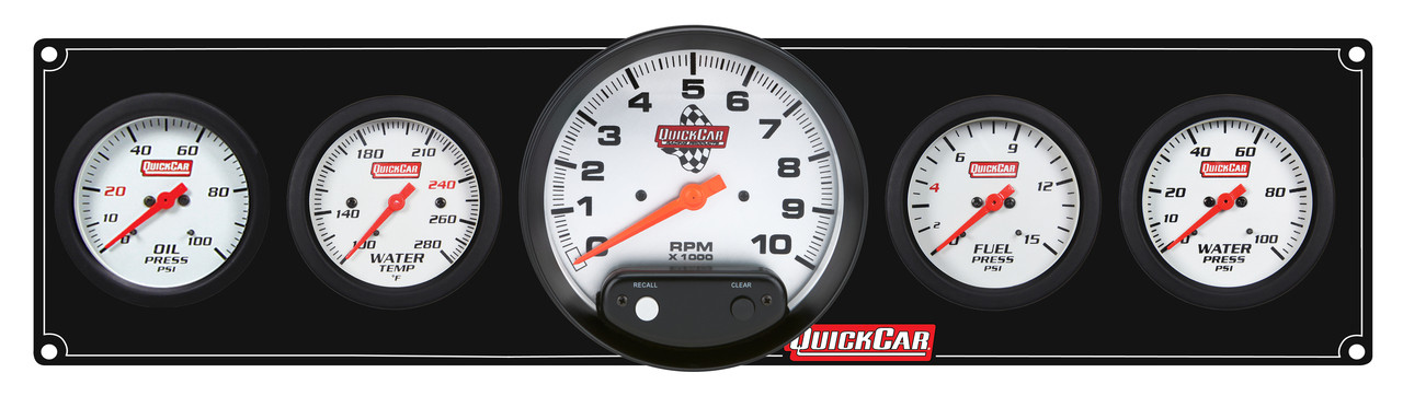 QuickCar Extreme 4-1 Panel w/Tach OP/WT/OT/VT Black - QRP61-7757