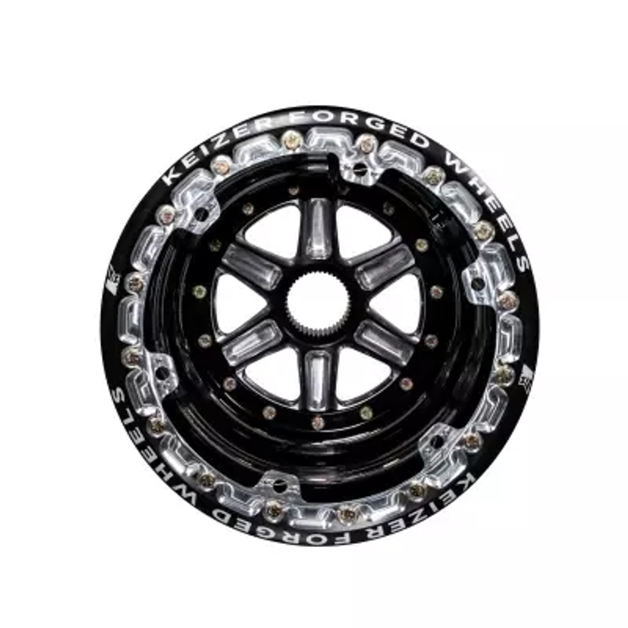 Keizer Wheel Splined 15x17 Blk Outer Beadlock 5in BS - KAW15178SPFBLB