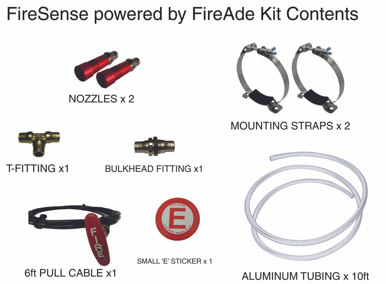 SPA Technique 5lb mechanical (Lever Valve) Fire Sense system with FireAde2000, SFI 17.1 AFFF