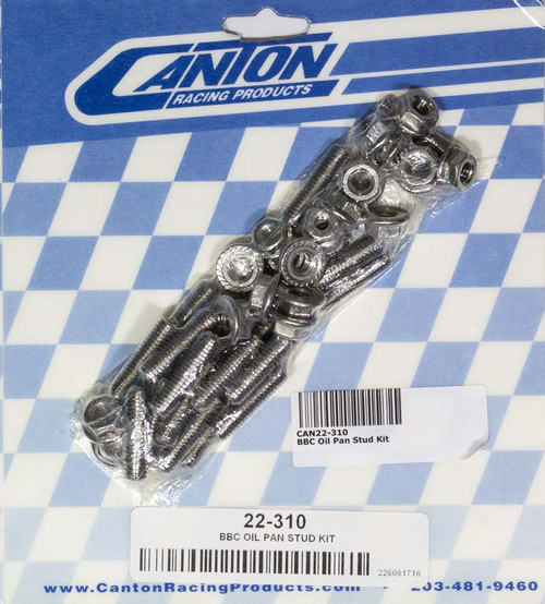 Canton BBC Oil Pan Stud Kit Stainless 6pt - CAN22-310