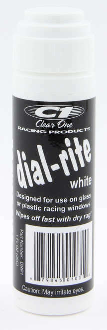 Clear One Dial-In Window Marker White 1oz Dial-Rite - CLRDRP1