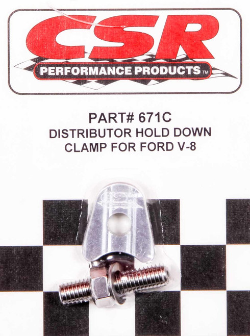 CSR Ford V8 Distributor Hold Down Clamp - Clear - CSI671C