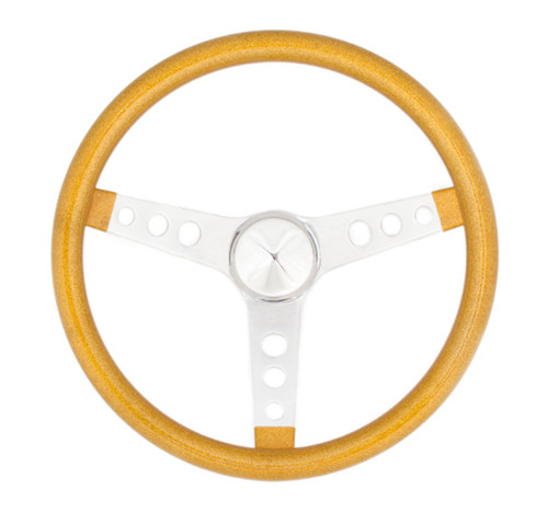 Grant Steering Wheel Mtl Flake Gold/Spoke Chrm 13.5 - GRT8447