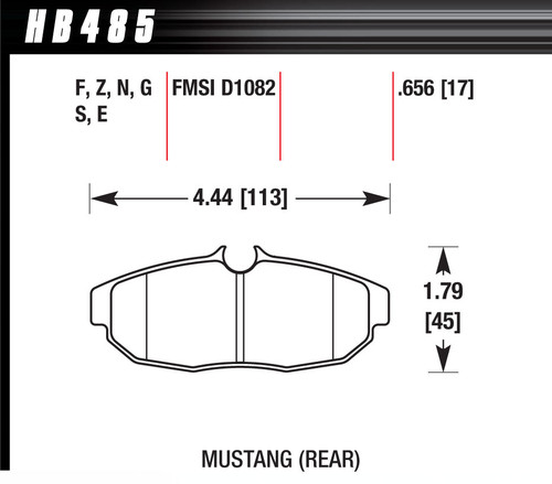 Hawk Performance Street Brake Pads (4) - HAWHB485F656