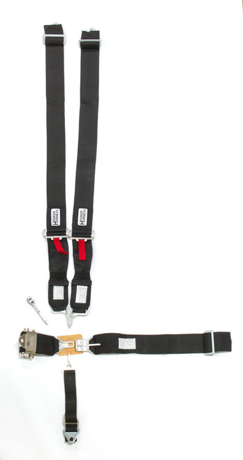 Hooker Harness 5-pt Harness System LL USD Ratchet Adj Blk - HRH53000