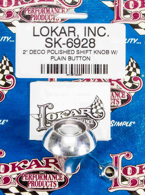 Lokar 2in Shift Knob Deco Polished w/Button - LOKSK-6928